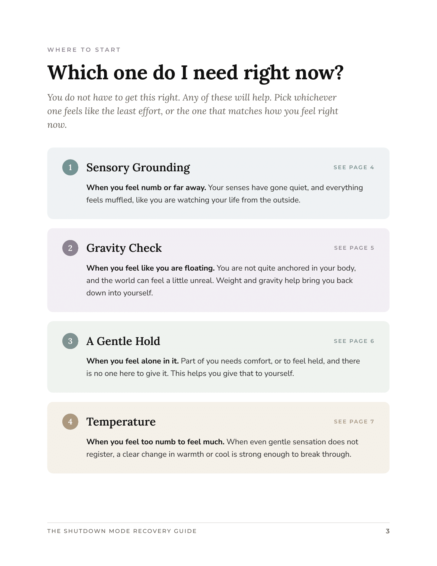 Decision guide page