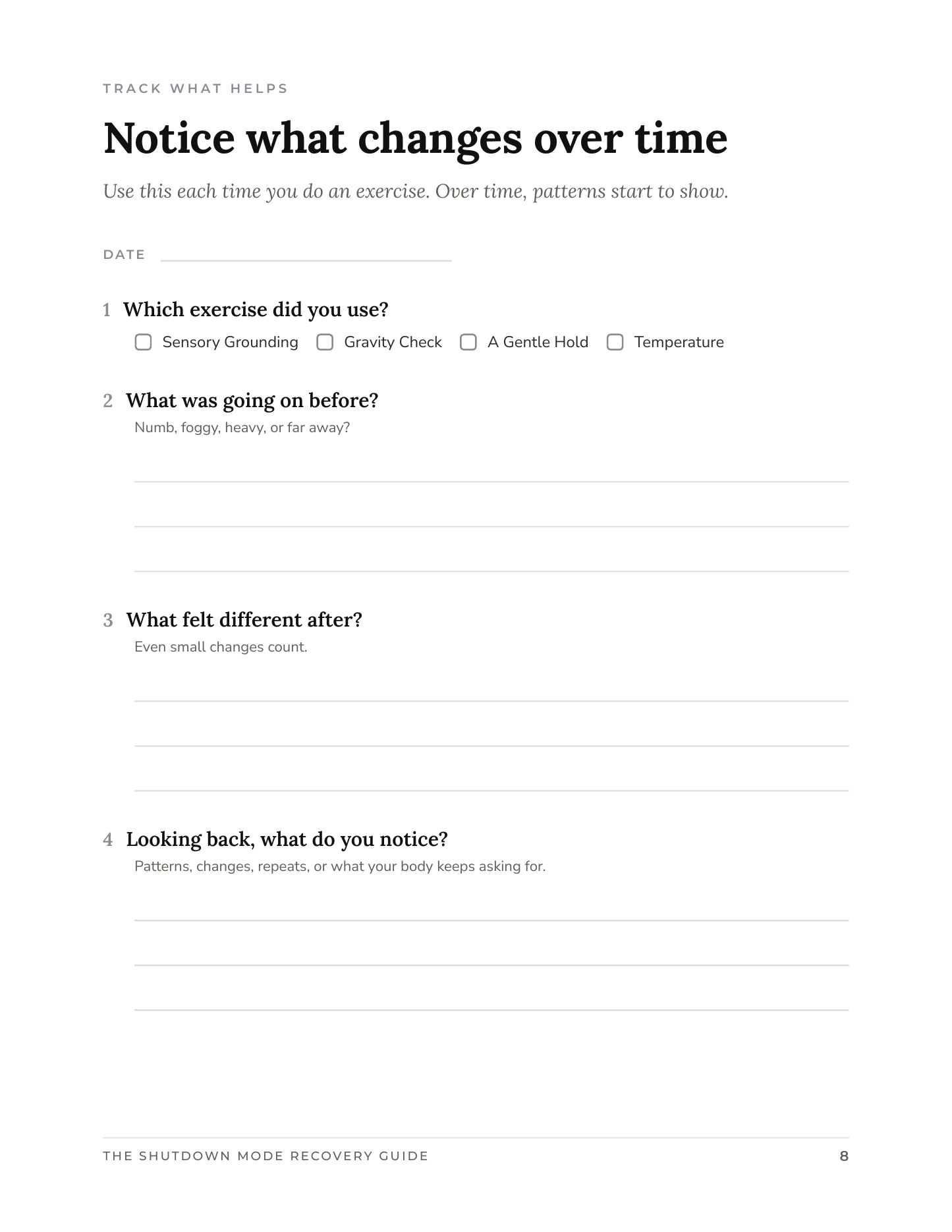 Tracking page