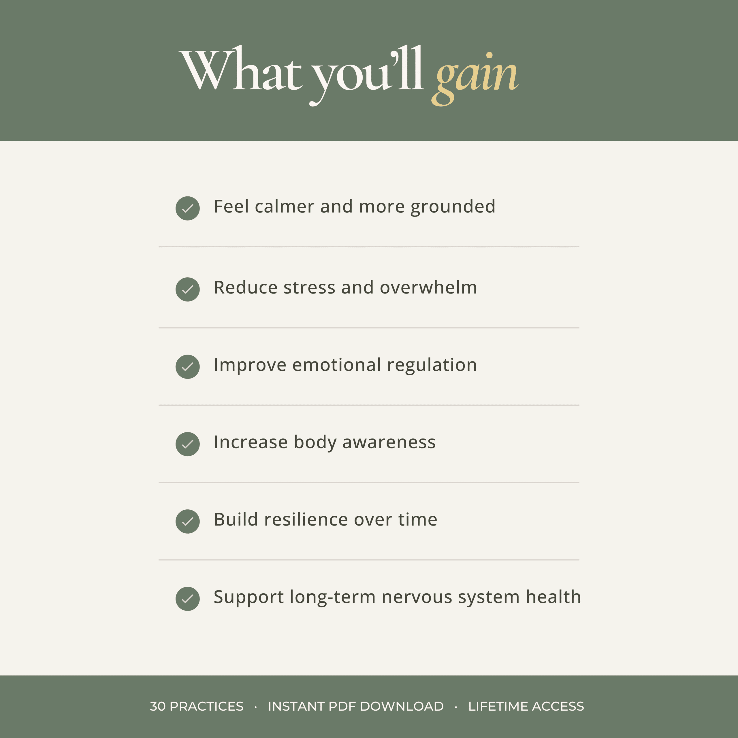 What you'll gain