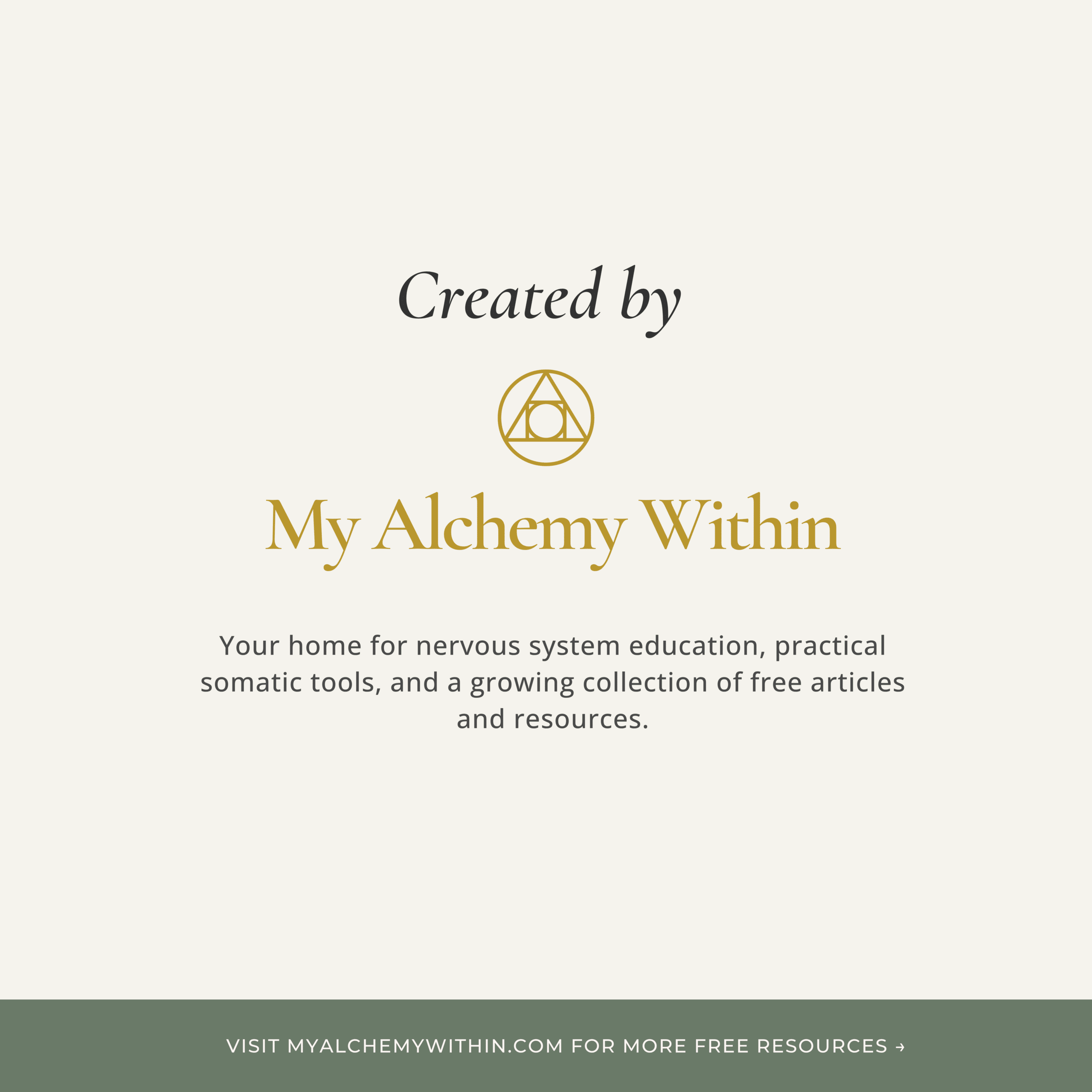 Created by My Alchemy Within