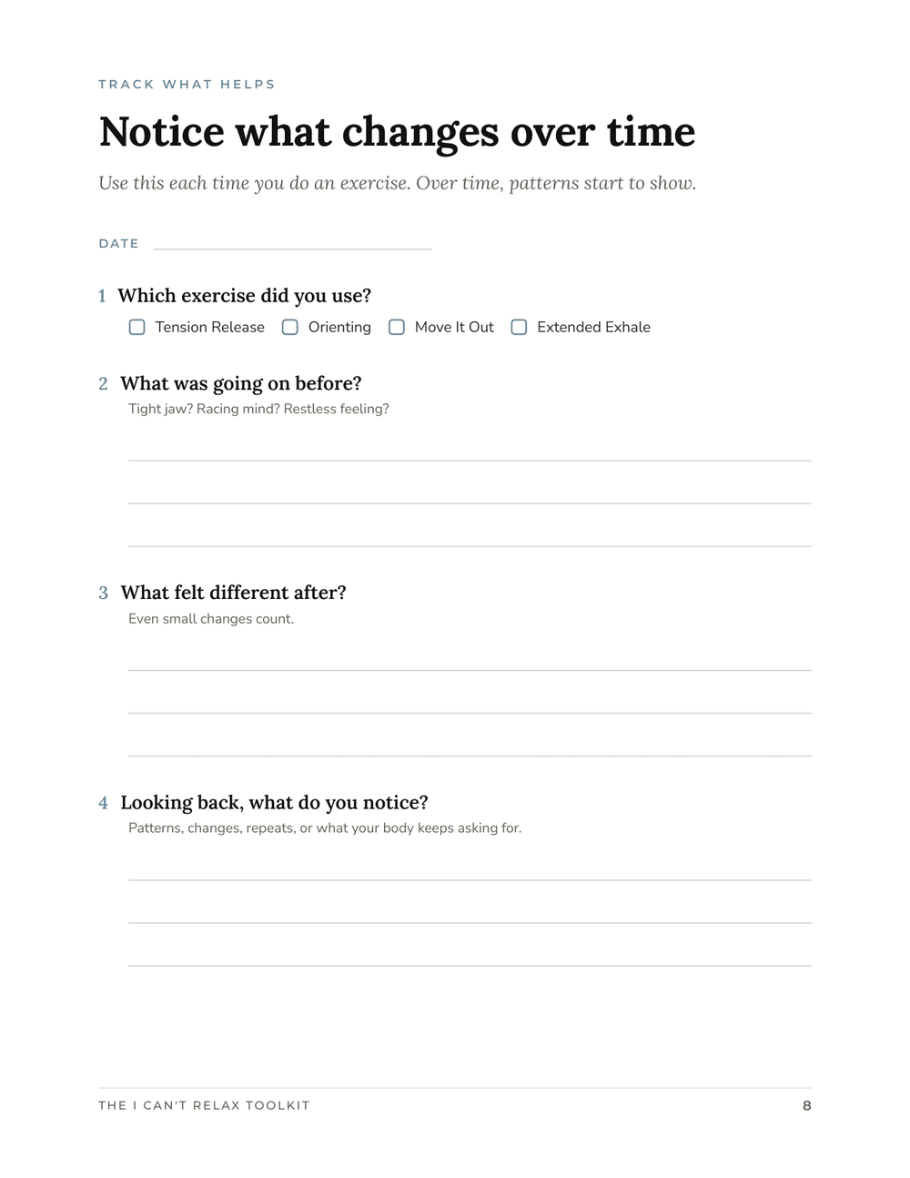 Tracking page