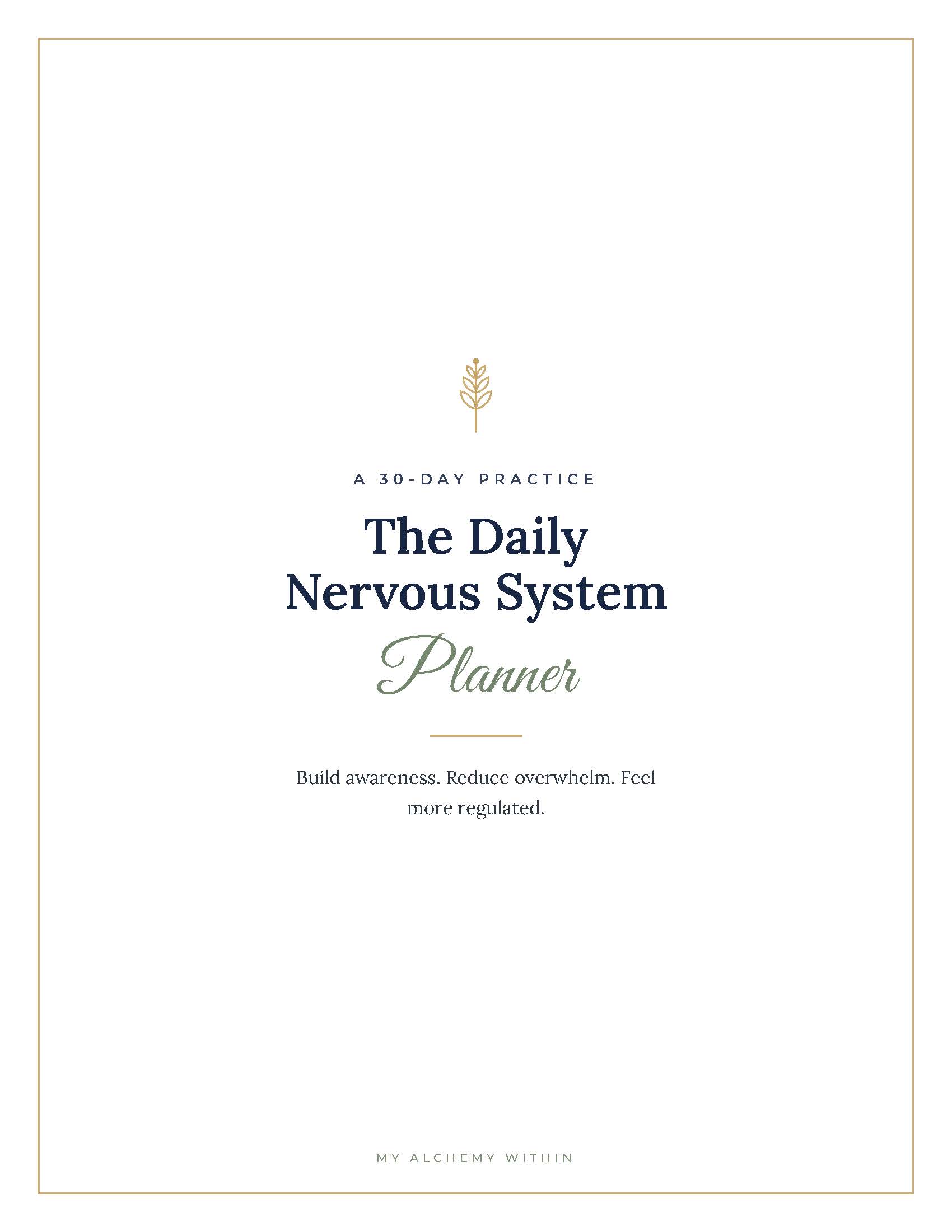 The Daily Nervous System Planner cover
