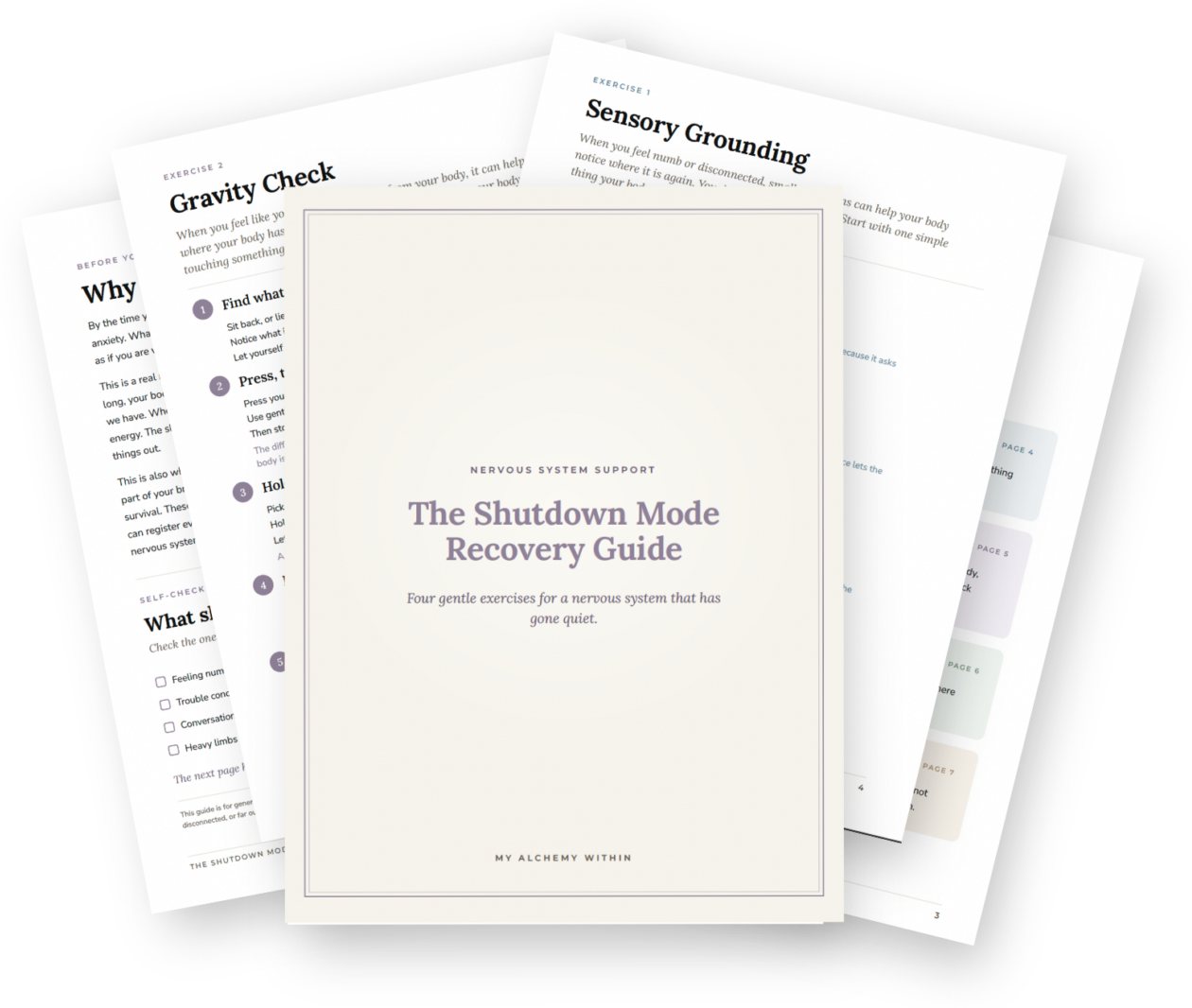 The Shutdown Mode Recovery Guide cover on a tablet