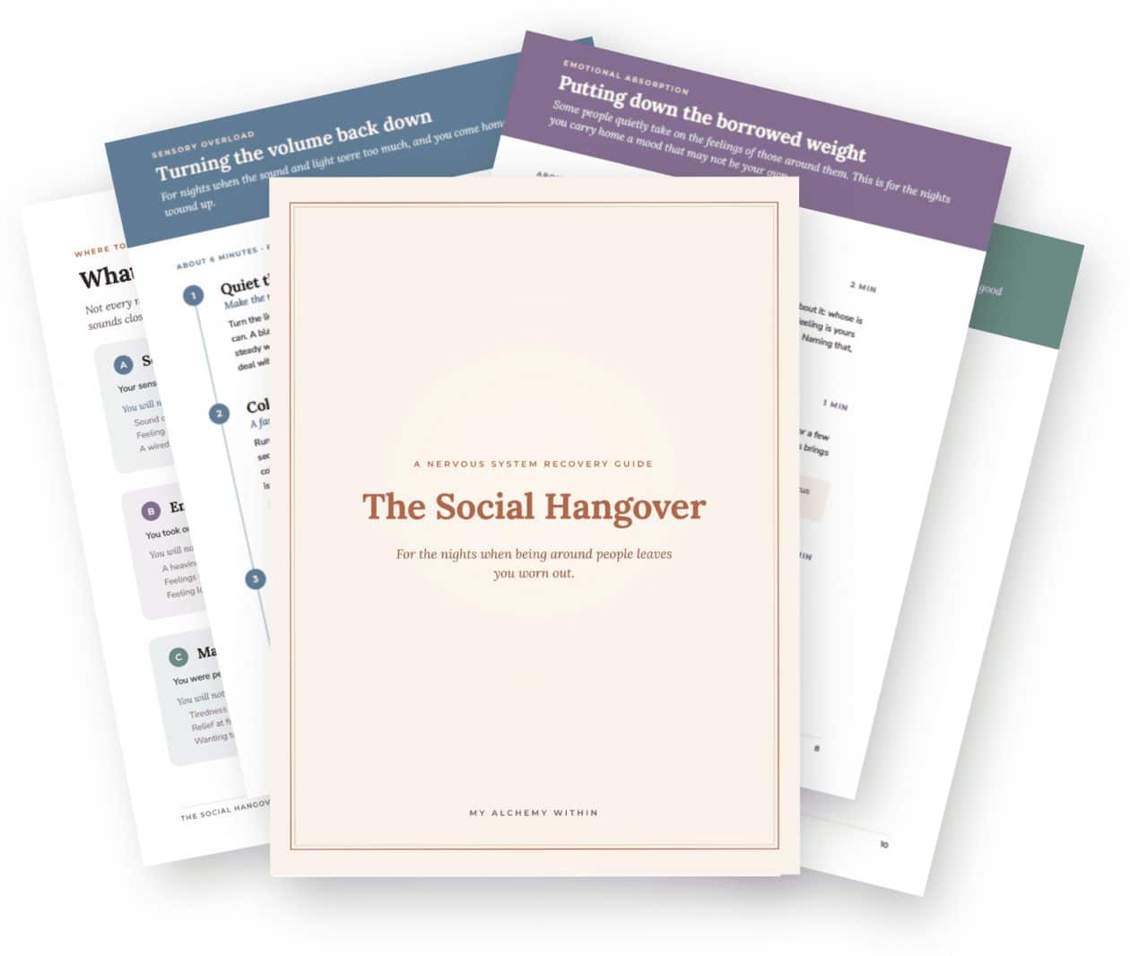 The Social Hangover guide cover on a tablet